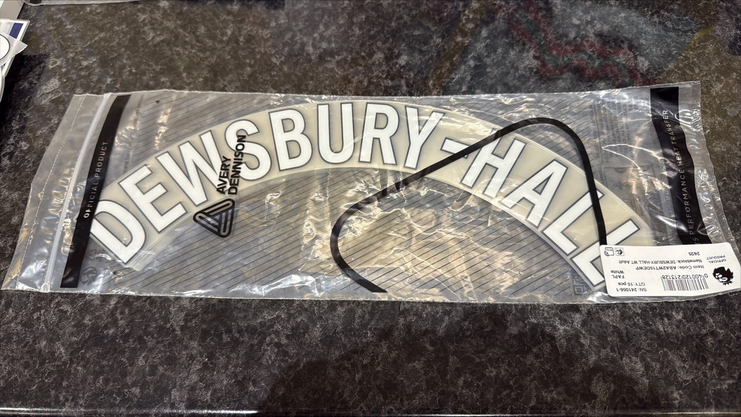 2025 2026 EVERTON DEWSBURY HALL 22 OFFICIAL WHITE HOME PLAYER SIZE NAMESET