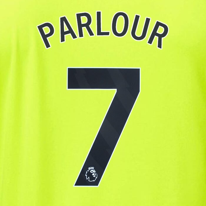 ARSENAL 2023/24 PARLOUR 7 OFFICIAL AVERY DENNISON BLACK PLAYER SIZE NAME SET