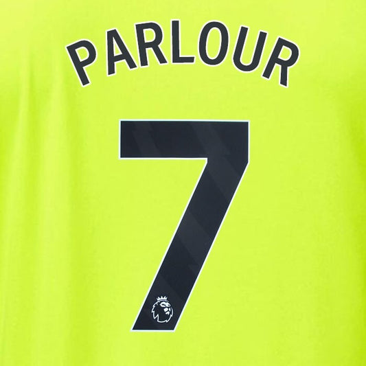 ARSENAL 2023/24 PARLOUR 7 OFFICIAL AVERY DENNISON BLACK PLAYER SIZE NAME SET