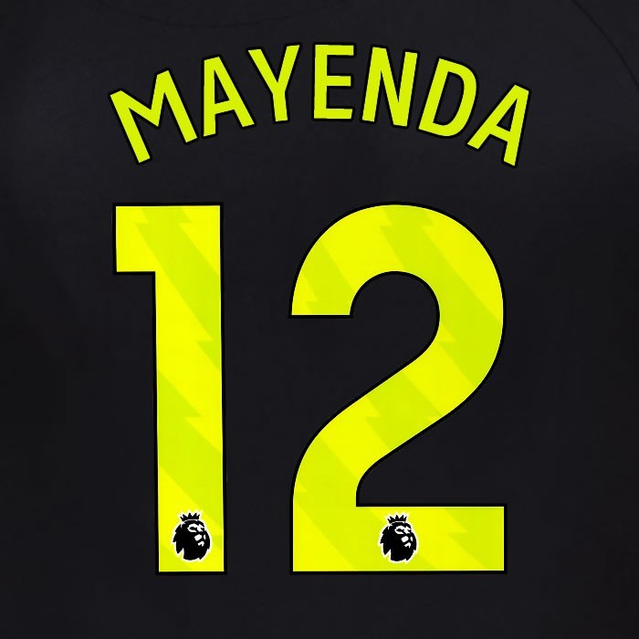 2025 2026 OFFICIAL SUNDERLAND MAYENDA 12 YELLOW 3RD PLAYER SIZE NAME SET
