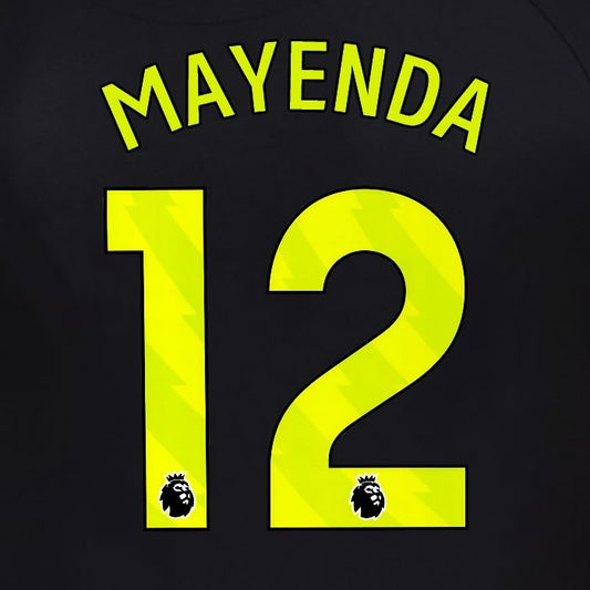 2025 2026 OFFICIAL SUNDERLAND MAYENDA 12 YELLOW 3RD PLAYER SIZE NAME SET
