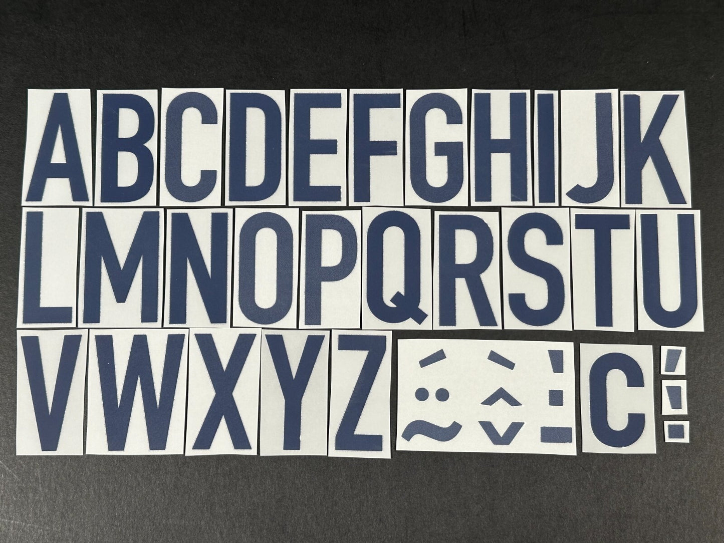2024 2025 OFFICIAL ENGLAND HOME BLUE PLAYER SIZE LETTERS 52MM