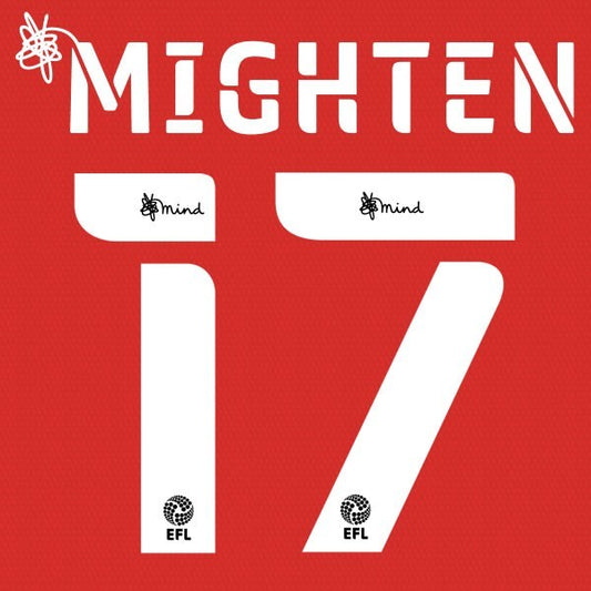 NOTTINGHAM 2020 2021 OFFICIAL MIGHTEN 17 HOME PLAYER SIZE NAME SET