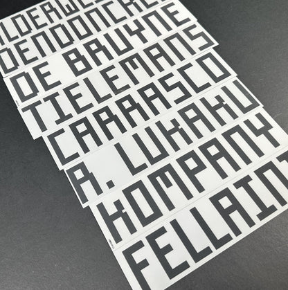 2018 2019 OFFICIAL DekoGraphics BELGIUM AWAY BLACK PLAYER SIZE NAME BLOCKS