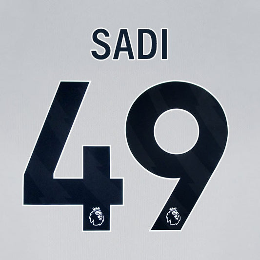 2024 2025 BOURNEMOUTH SADI 49 BLACK AWAY PLAYER SIZE NAME SET