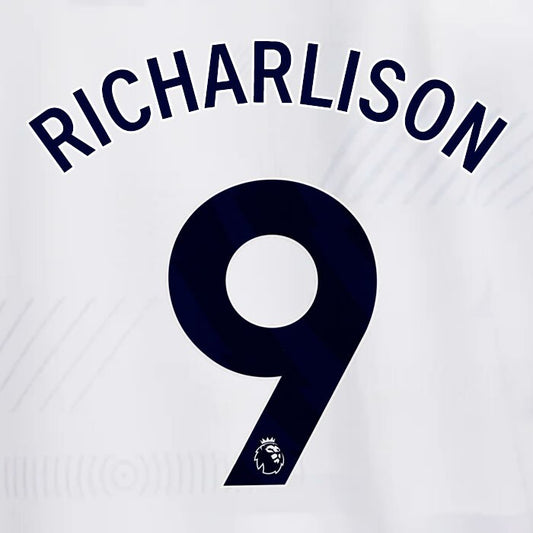 TOTTENHAM 2023/2024 RICHARLISON 9 AVERY DENNISON BLUE PLAYER SIZE NAME SET