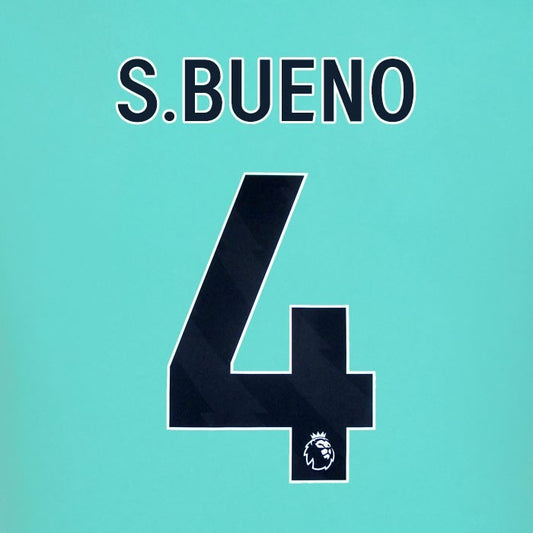 2025 2026 WOLVES AWAY BLACK S. BUENO 4 OFFICIAL PLAYER SIZE NAMESET