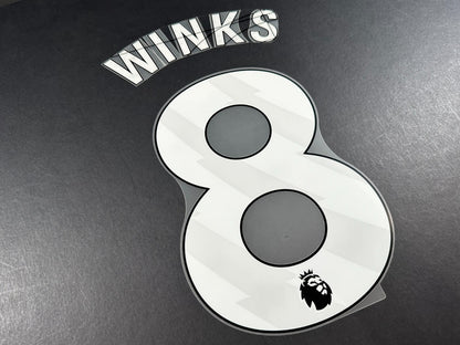 2024 2025 OFFICIAL LEICESTER CITY WINKS 8 WHITE PLAYER SIZE NAME SET