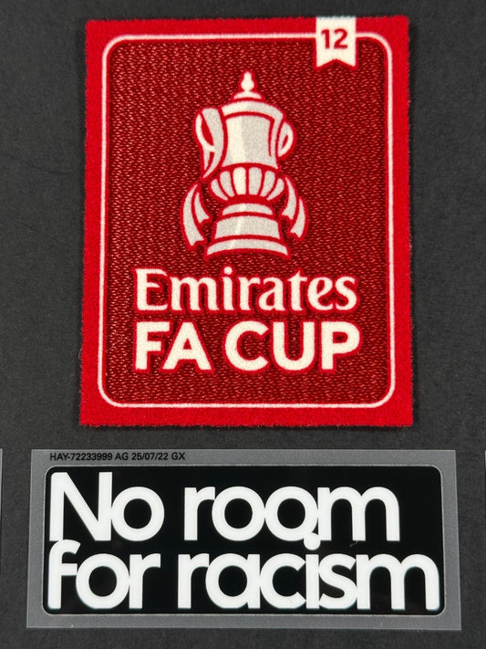 2024 OFFICIAL SPORTING ID EMIRATES x 12 MAN UNITED FA CUP + NRFR PATCH SET