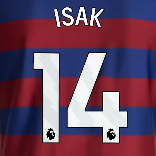2024 2025 NEWCASTLE ISAK 14 OFFICIAL WHITE AWAY PLAYER SIZE NAME SET