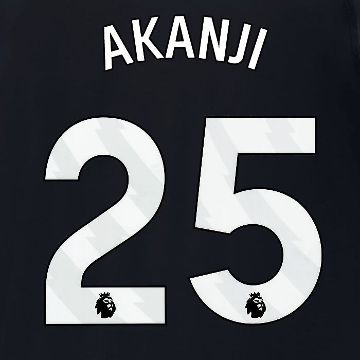 2023 2024 MAN CITY AKANJI 25 WHITE 3RD PLAYER SIZE NAME SET