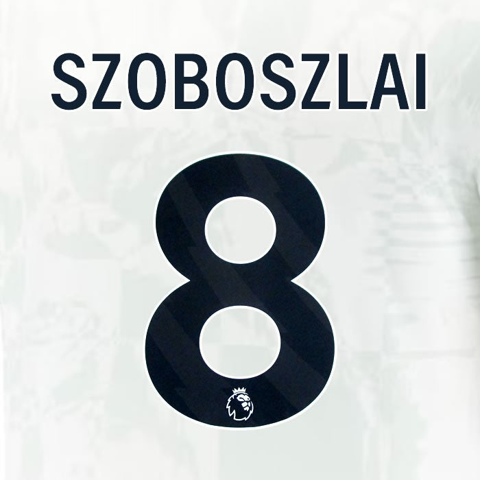 2024 2025 OFFICIAL LIVERPOOL SZOBOSZLAI 8 BLACK 3RD PLAYER SIZE NAMESET