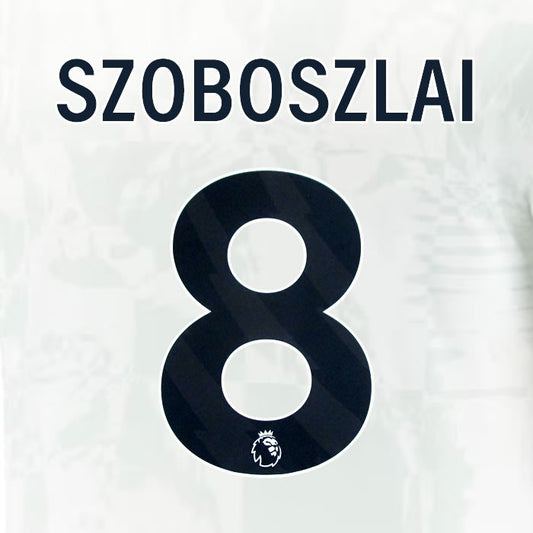 2024 2025 OFFICIAL LIVERPOOL SZOBOSZLAI 8 BLACK 3RD PLAYER SIZE NAMESET