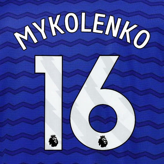 2025 2026 EVERTON MYKOLENKO 16 OFFICIAL WHITE HOME PLAYER SIZE NAMESET