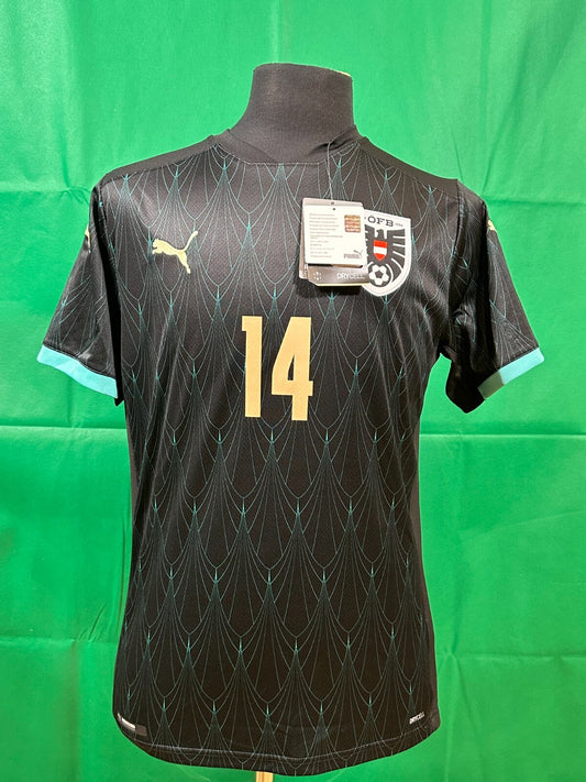 BNWT 2020 2021 AUSTRIA AWAY PUMA FOOTBALL SHIRT BAUMGARTLINGER 14 MENS MEDIUM
