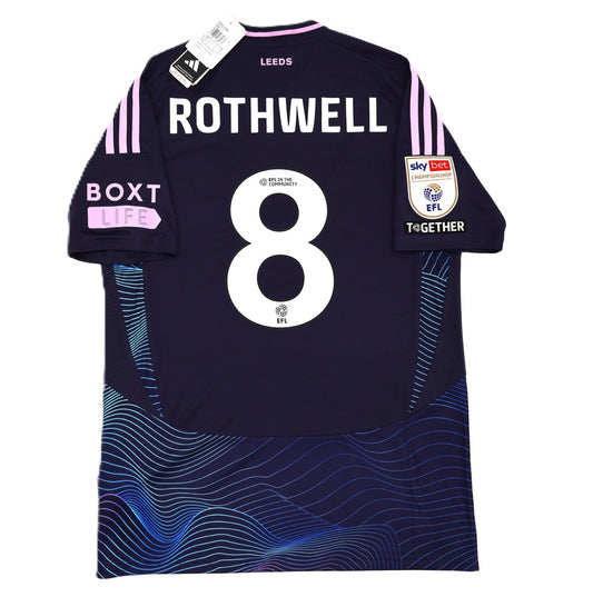 BNWT ADIDAS 2024 2025 LEEDS UNITED THIRD ROTHWELL 8 + PATCHES SHIRT MEN'S MEDIUM