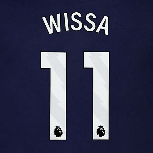 2023 2024 BRENTFORD WISSA 11 OFFICIAL WHITE 3rd PLAYER SIZE NAMESET