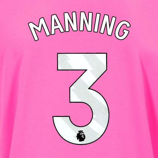 2024 2025 OFFICIAL SOUTHAMPTON MANNING 3 WHITE 3RD PLAYER SIZE NAME SET