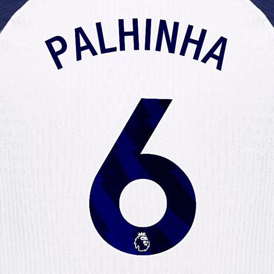 2025 2026 TOTTENHAM PALHINHA 6 BLUE HOME PLAYER SIZE NAME SET