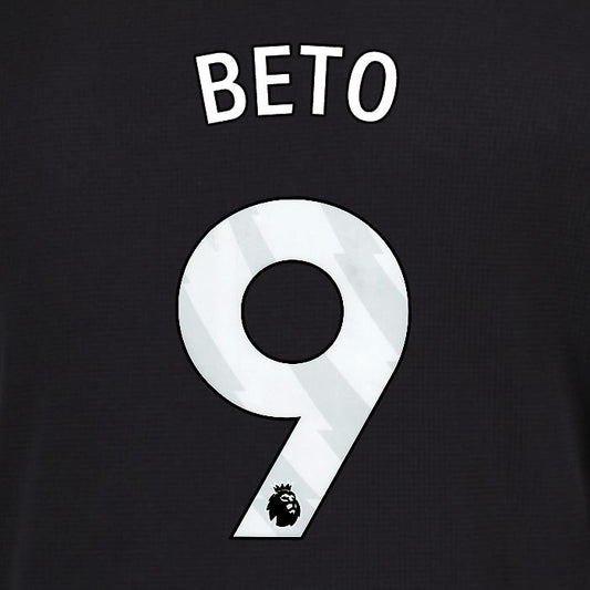 2025 2026 EVERTON BETO 9 OFFICIAL WHITE 3RD PLAYER SIZE NAMESET