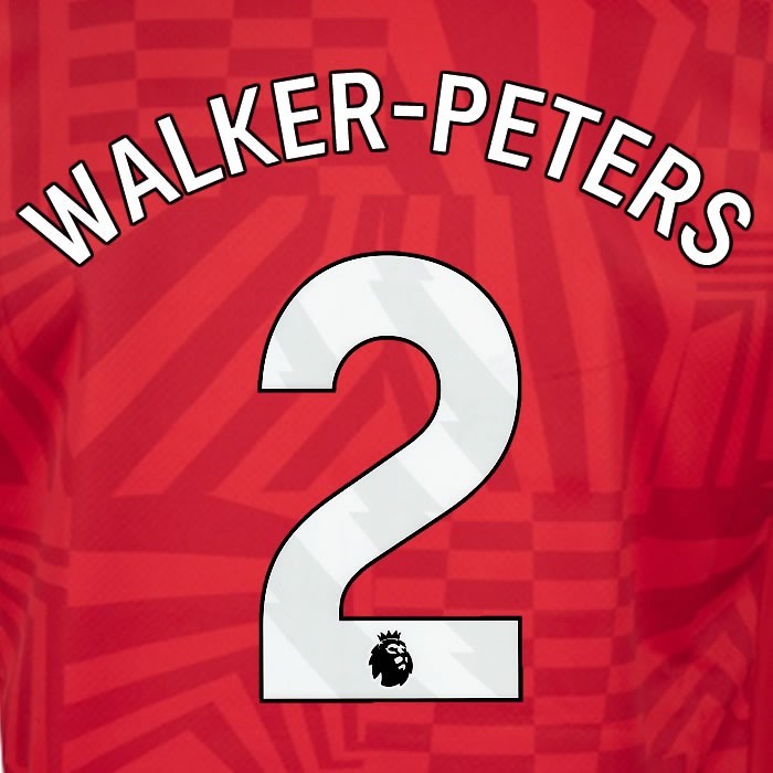 2024 2025 OFFICIAL SOUTHAMPTON WALKER-PETERS 2 WHITE HOME PLAYER SIZE NAME SET