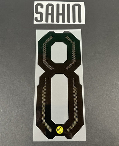 2018 2019 ELMS UK BORUSSIA DORTMUND SAHIN 8 HOME PLAYER SIZE NAME SET