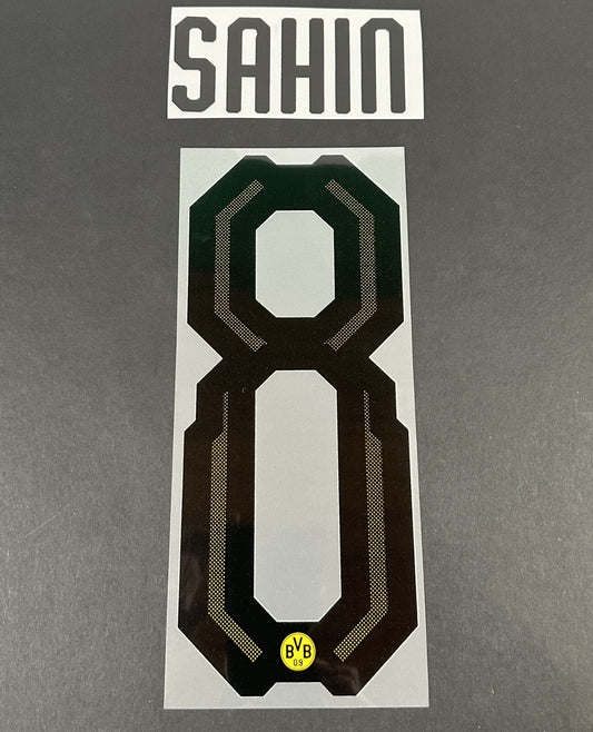 2018 2019 ELMS UK BORUSSIA DORTMUND SAHIN 8 HOME PLAYER SIZE NAME SET