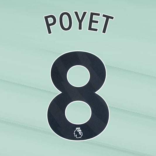 2023 2024 OFFICIAL CHELSEA POYET 8 BLACK 3RD PLAYER SIZE NAMESET