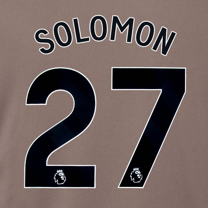 SPURS 2023 2024 SOLOMON 27 BLACK 3RD PLAYER SIZE NAME SET