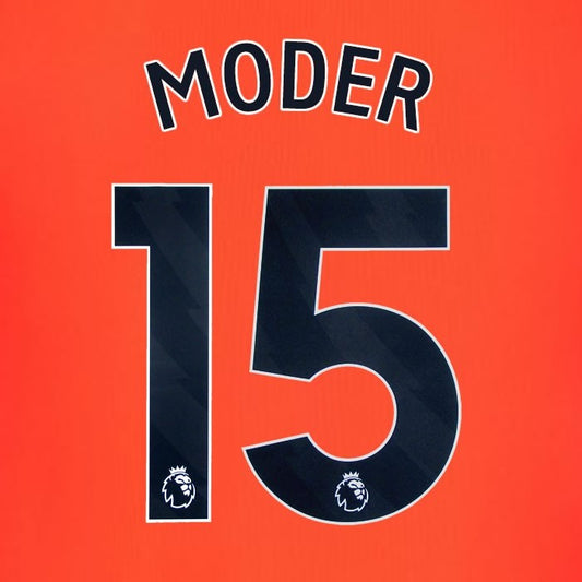 2023 2024 BRIGHTON MODER 15 OFFICIAL BLACK 3RD PLAYER SIZE NAME SET
