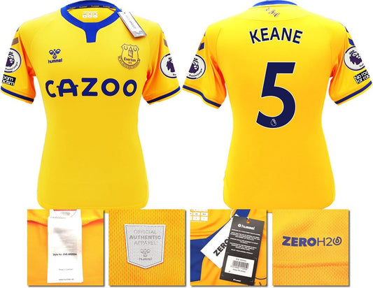 BNWT 2020 2021 HUMMEL EVERTON AWAY SHIRT MEN'S KEANE 5 + PATCHES