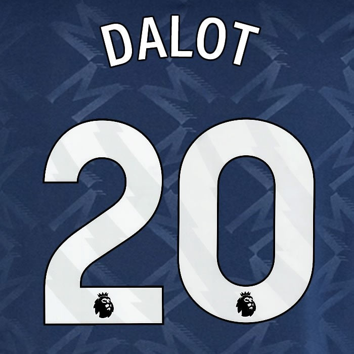 2024 2025 MANCHESTER UNITED DALOT 20 AWAY WHITE PLAYER SIZE NAMESET