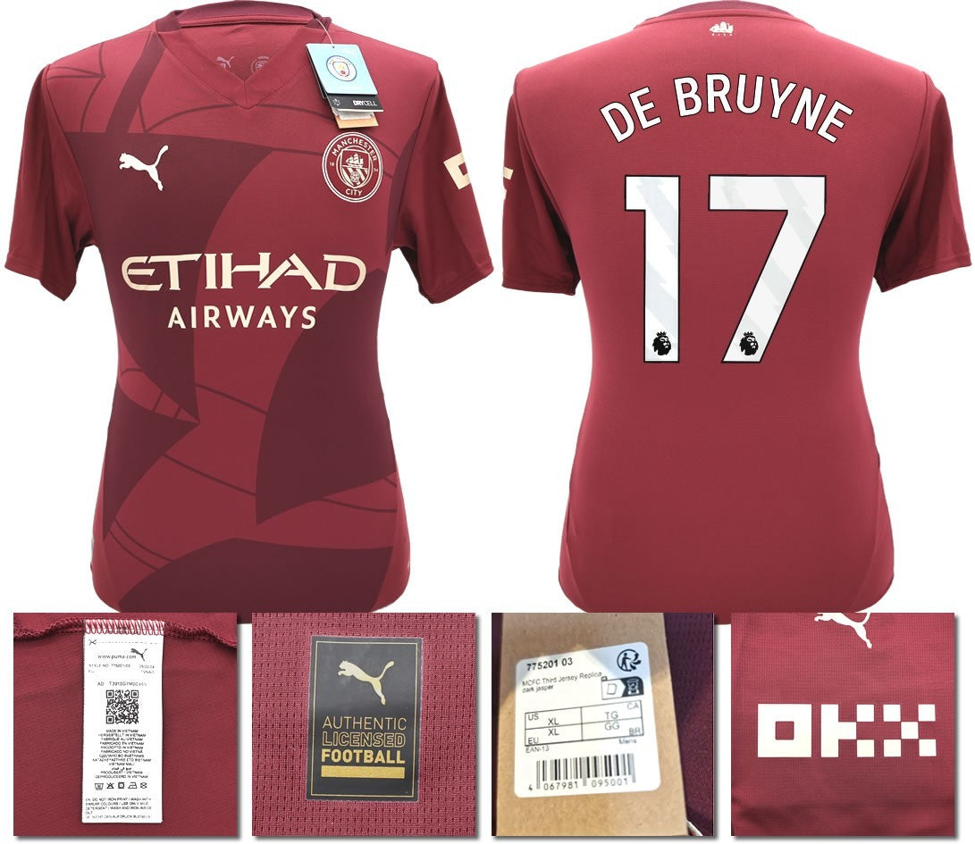 BNWT 2024 2025 MAN CITY PUMA THIRD DE BRUYNE 17 FOOTBALL SHIRT