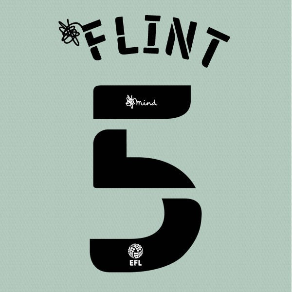 CARDIFF 2020 2021 OFFICIAL FLINT 5 AWAY PLAYER SIZE NAME SET