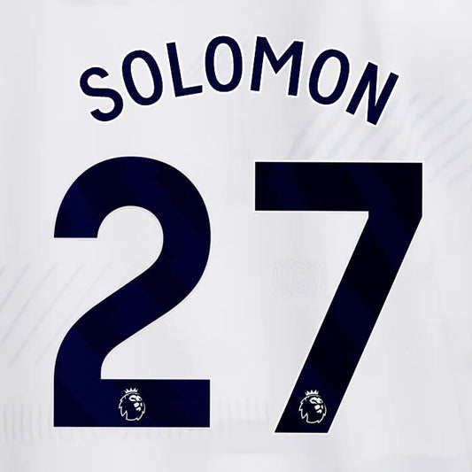 TOTTENHAM 2023/2024 SOLOMON 27 AVERY DENNISON BLUE PLAYER SIZE NAME SET