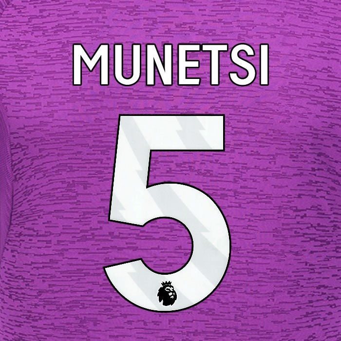 2024 2025 WOLVES 3RD WHITE MUNETSI 5 OFFICIAL PLAYER SIZE NAMESET