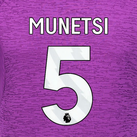 2024 2025 WOLVES 3RD WHITE MUNETSI 5 OFFICIAL PLAYER SIZE NAMESET