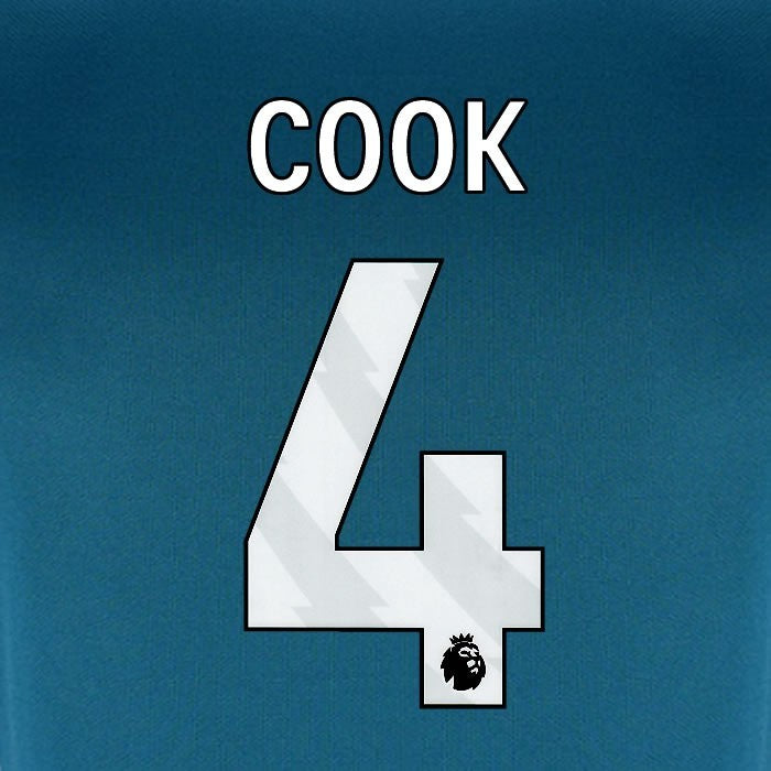 2024 2025 BOURNEMOUTH COOK 4 WHITE 3RD PLAYER SIZE NAME SET