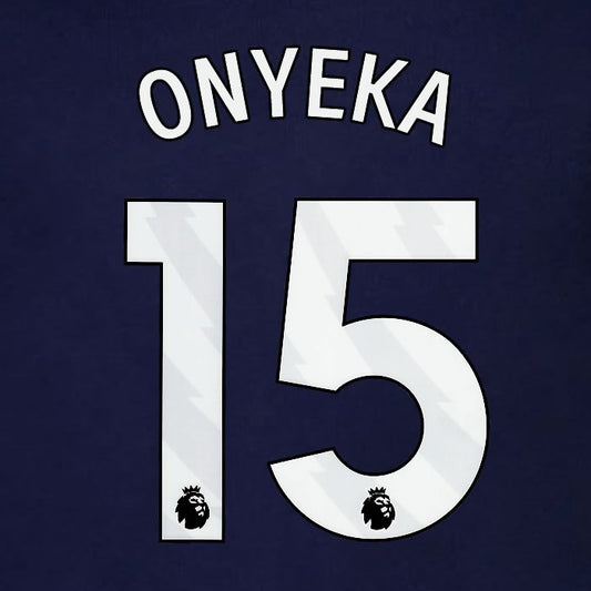 2023 2024 BRENTFORD ONYEKA 15 OFFICIAL WHITE 3rd PLAYER SIZE NAMESET