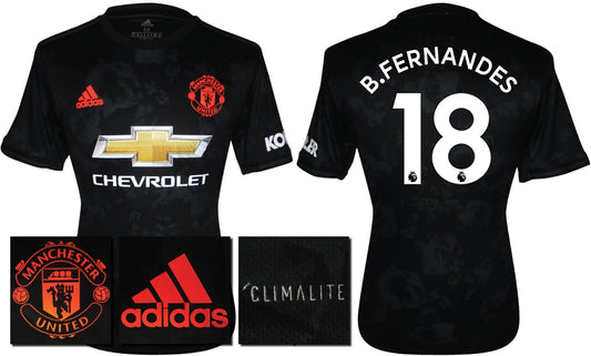 BRAND NEW MAN UTD ADIDAS 3RD 2019 2020 B. FERNANDES 18 SHIRT