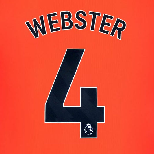 2023 2024 BRIGHTON WEBSTER 4 OFFICIAL BLACK 3RD PLAYER SIZE NAME SET