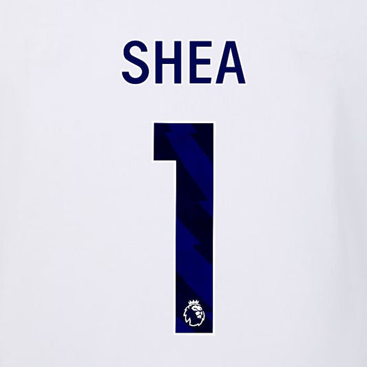 2023 2024 LUTON TOWN OFFICIAL SHEA 1 BLUE AWAY PLAYER SIZE NAMESET