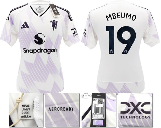 BNWT 25 26 MANCHESTER UNITED ADIDAS AWAY SHIRT MBEUMO 19 + PATCHES