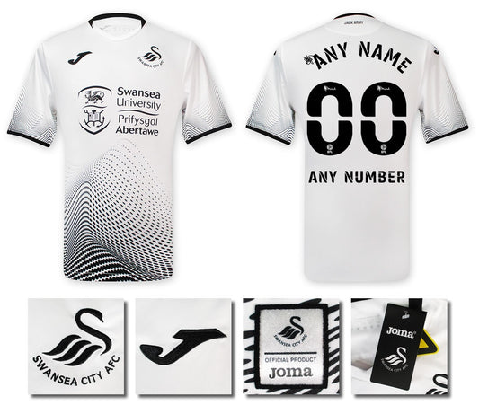 BNWT 2020 2021 SWANSEA CITY HOME JOMA FOOTBALL SHIRT PERSONALISED MEN'S