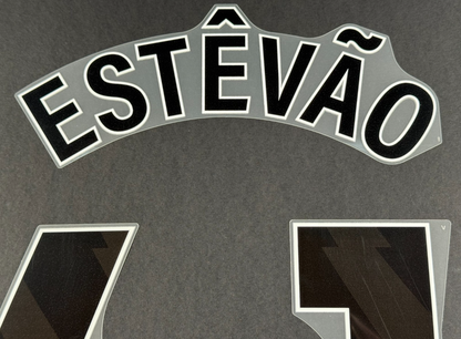 2025 2026 OFFICIAL CHELSEA ESTEVAO 41 BLACK HOME PLAYER SIZE NAMESET