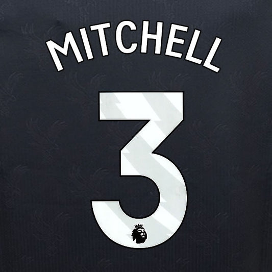 2024 2025 OFFICIAL CRYSTAL PALACE MITCHELL 3 WHITE 3RD PLAYER SIZE NAMESET