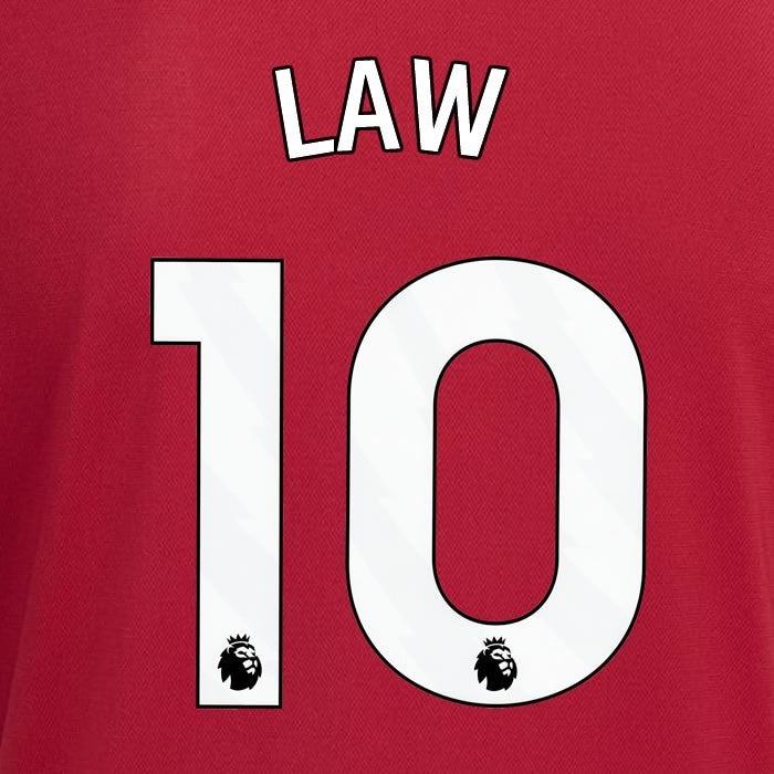 2023 2024 MANCHESTER UNITED LAW 10 HOME WHITE PLAYER SIZE NAMESET
