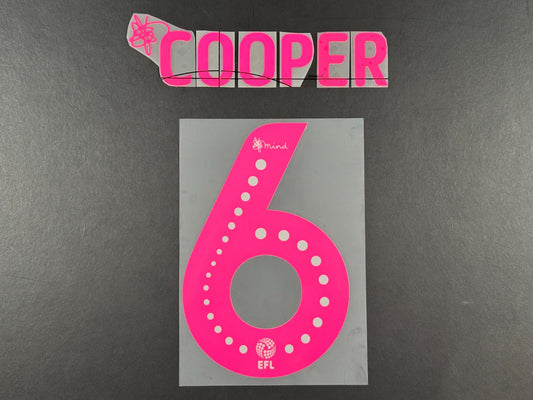 LEEDS UNITED 19-20 COOPER 6 OFFICIAL SPORTING ID AWAY PLAYER SIZE NAME SET