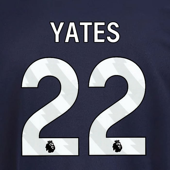 2025 2026 OFFICIAL NOTTINGHAM YATES 22 WHITE 3RD PLAYER SIZE NAMESET