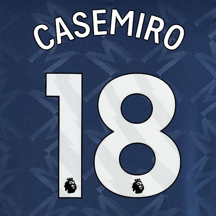 2024 2025 MANCHESTER UNITED CASEMIRO 18 AWAY WHITE PLAYER SIZE NAMESET